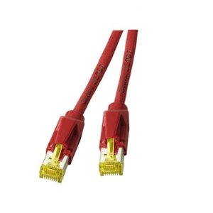 INFRALAN® Patch cord Cat.6A, assembled grommet, red
