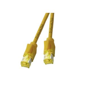 INFRALAN® Patch cord Cat.6A, assembled grommet, yellow